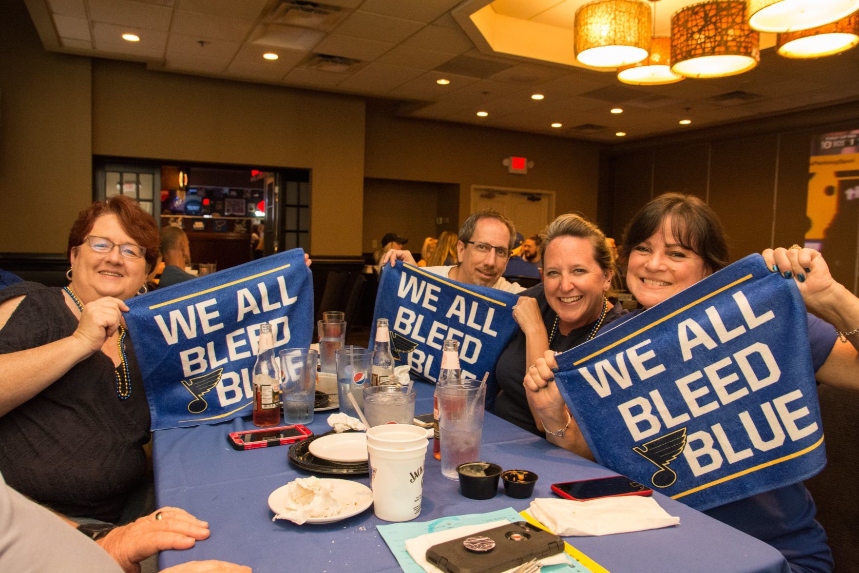 Blues Fans at Syberg's on Dorsett during Stanley Cup Final Game